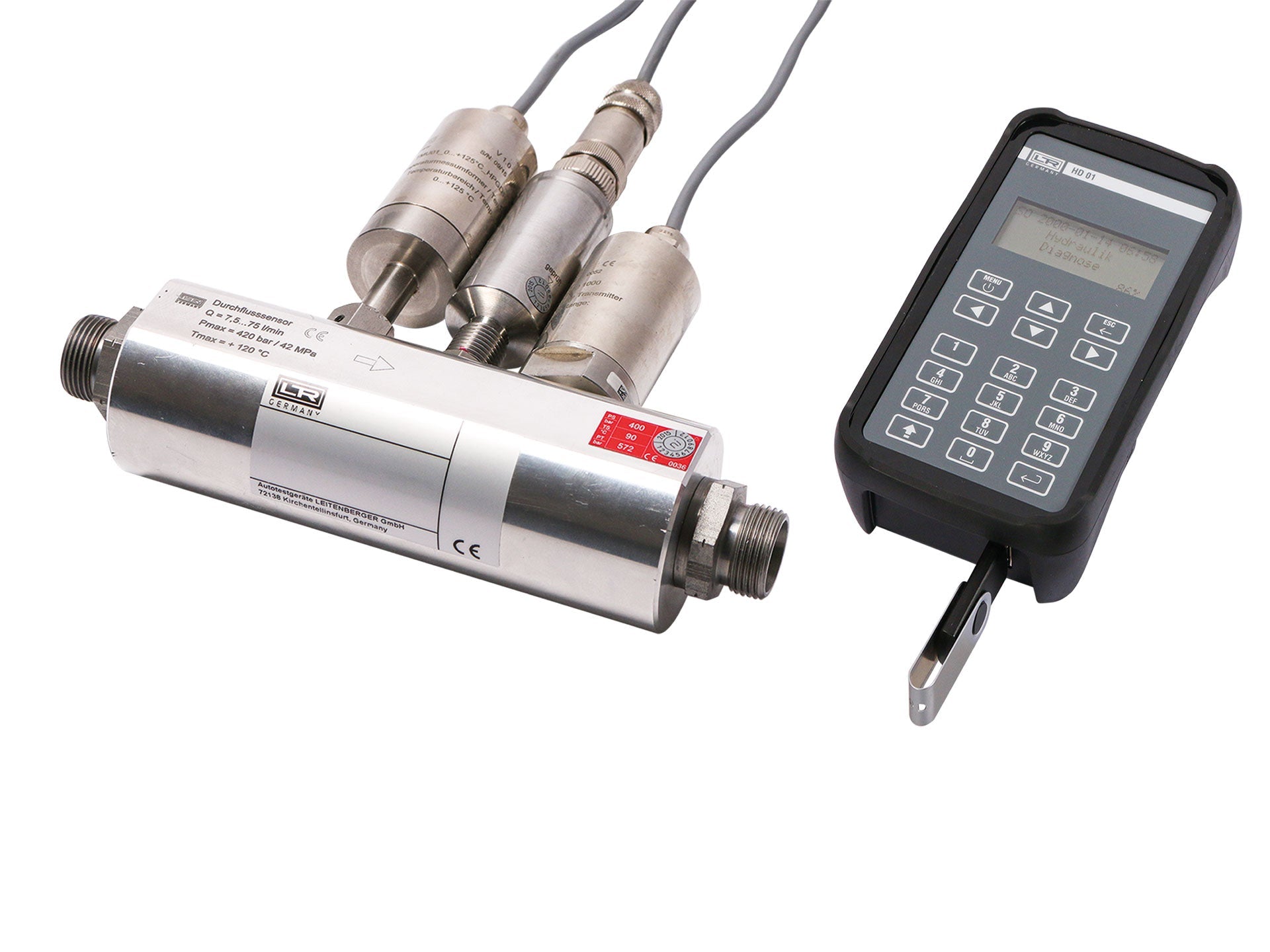 Hydraulik-Diagnosegerät Durchfluss 15...300 l/min